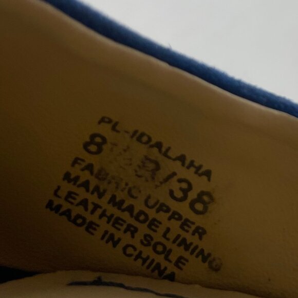 BCBGeneration Idalaha Blue 2-Tone Colorblock Open Toe Heel Shoes Sz 8.5 Party - Picture 9 of 11